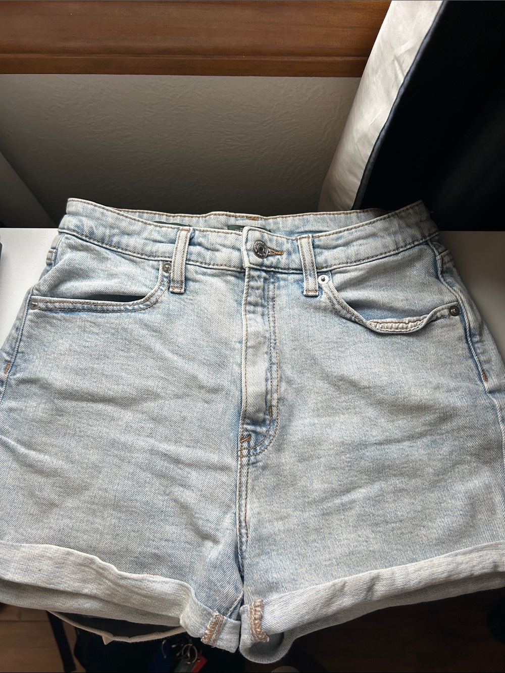 wild fable Light Blue High-Rise Denim Shorts